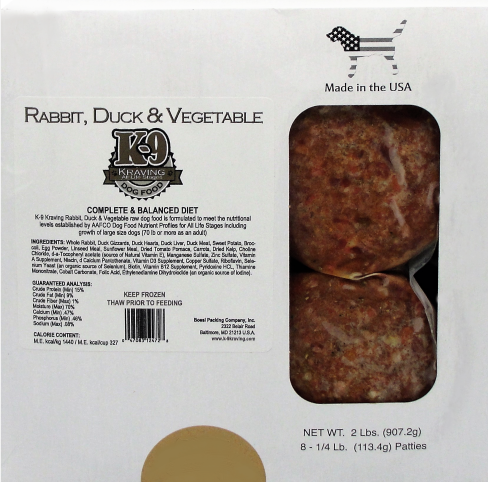 K-9 Kraving Rabbit, Duck & Vegetable