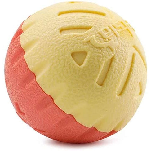 Pawjectile Dog Ball Toys Bi-Color Yellow/Pink