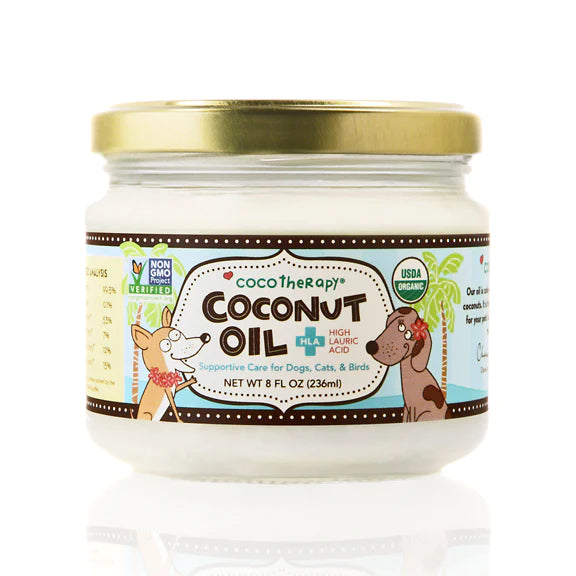 Virgin Coconut Oil - USDA Certified Organic Coconut Oil for dogs, cats, & birds