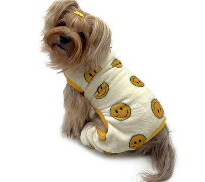 Ultra Plush Happy Face Front Sleeveless Pajamas