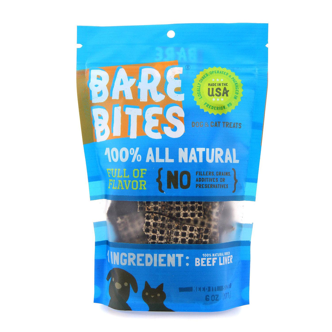 Bare Bites Beef Liver Treats Pouch