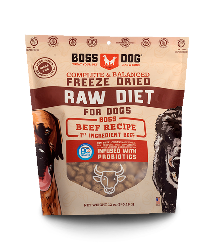 Boss Dog Freeze Dried Raw Diet For Dogs - Beef