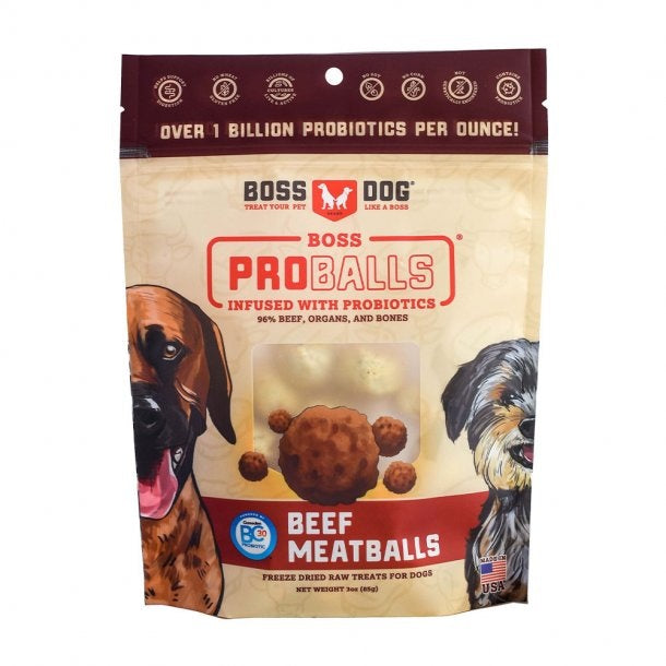 Boss Dog Proballs Freeze Dried Beef Meatballs Dog Treat