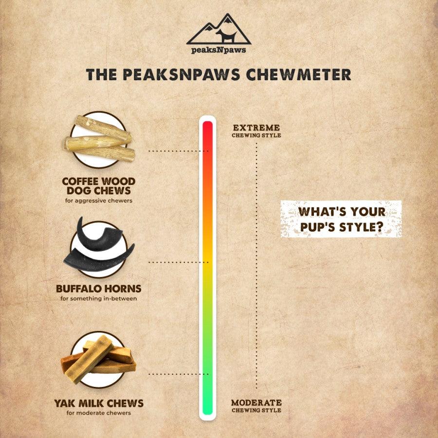 Peaks N Paws Coffee Wood Dog Chew for Dogs  - Small